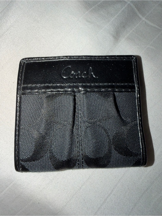 Coach Handbags - Coach Black Signature Card holder/wallet